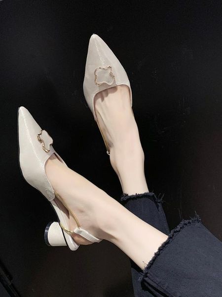 

new summer korean style fashion wild temperament chunky heel women's shoes, Black