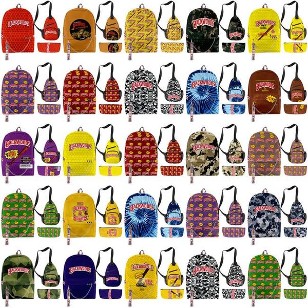 

Pcs Shoulder 3 3d Full Laptop Backwoods School Printed Banana Travel Bag Bag Bag Clothing Backpack Graphic Print Backwoods Banana oclJE