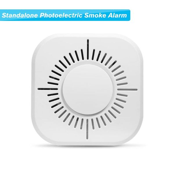

pelectric smoke alarm high sensitive wireless alarm system security independent smoke detector fire protection sensor, Black;white