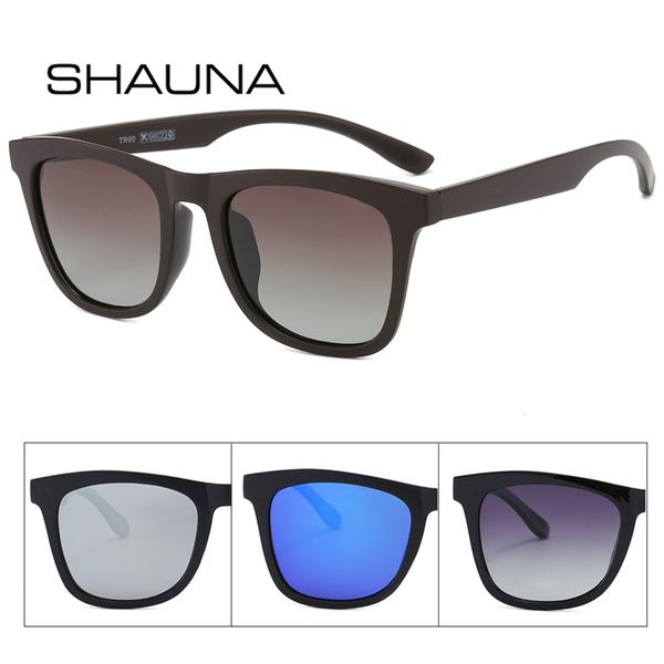 

shauna new arrival fashion men women tr90 polarized sunglasses high strength bending mirror lens summer driving glasses eyewear, White;black