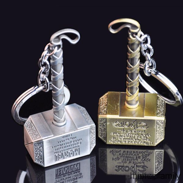 

2020 новая мода movie keychain thor молоток thor thor сплава ремень keychains avenger союз поклонники хип-хоп ювелирных изделий key chain mi, Slivery;golden
