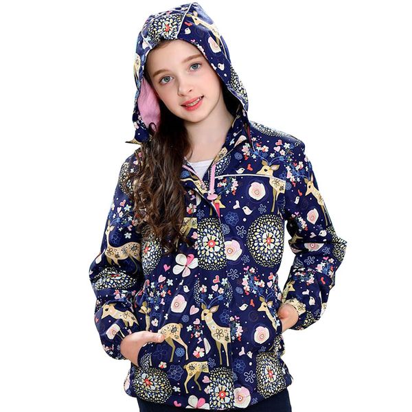 

девушки ветрозащитный водонепроницаемая куртка новых 2020 осень зима малышей детей куртки пальто младенца девушки двухпалубный флиса куртки, Blue;gray