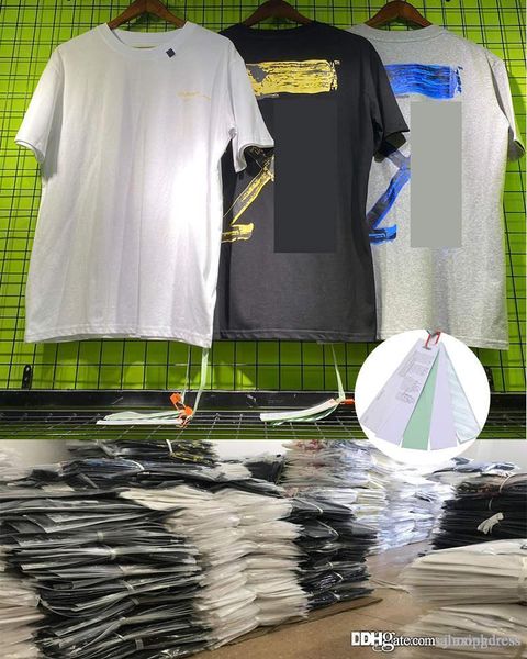 

new men fashion summer t shirt casual off black whiter printed shirts male summer clothings size s-xl, White;black