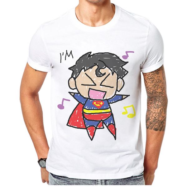 

new superman batman printed mens t-shirt trend summer 100 cotton man clothes tee o-neck short sleeve breathable men t shirt