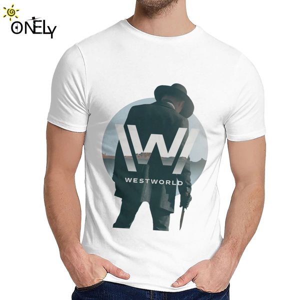 

natural cotton westworld william logo game t-shirt man harajuku quality o-neck camiseta