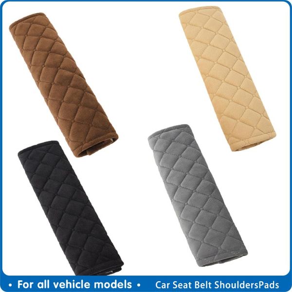 

automobile seat belt shoulders pads covers goods cushion warm short plush safety protection car interior accessories 4 colour