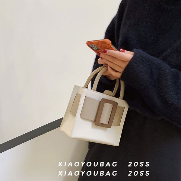 

luxury women handbag 2020 new fashion ladies messenger crossbody bag contrast color small tote bag leather shoulder