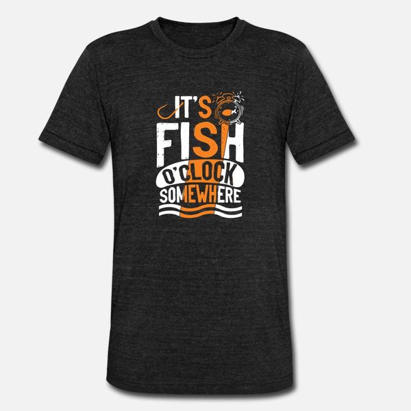 

it's fish o'clock somewhere ocean angling gift t shirt men designer 100% cotton euro size s-3xl novelty gift authentic spring norm