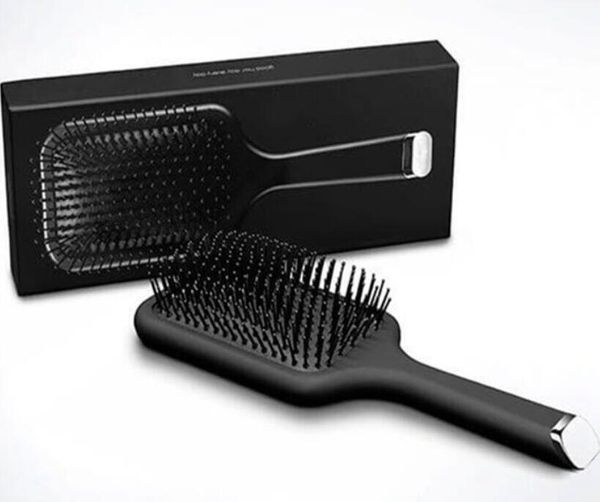 

brush professional paddle comb brush for hair styling ceramic hair straightener brush, Silver