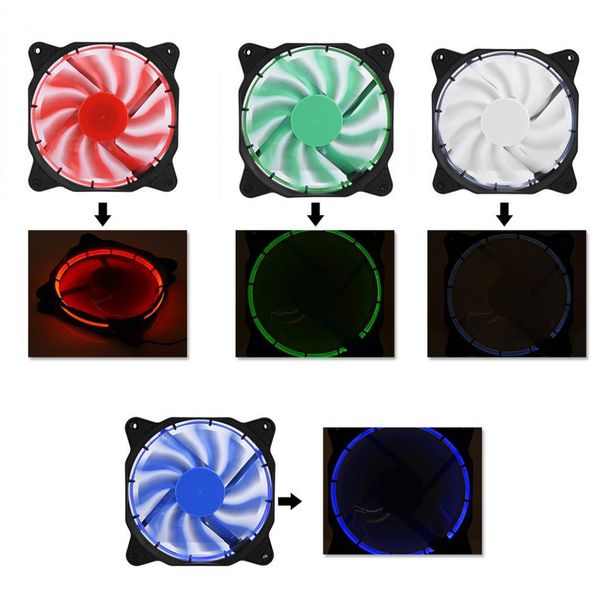 

cgjxsvife computer fans 120mm mute led light pc case fans cooling cooler fan motherboard 3pin large 4pin ing