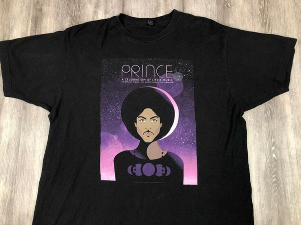 

rare prince празднование жизнь музыка пурпурный дождь tribute хлопок футболка странные вещи печати футболки оригинальный top tee
