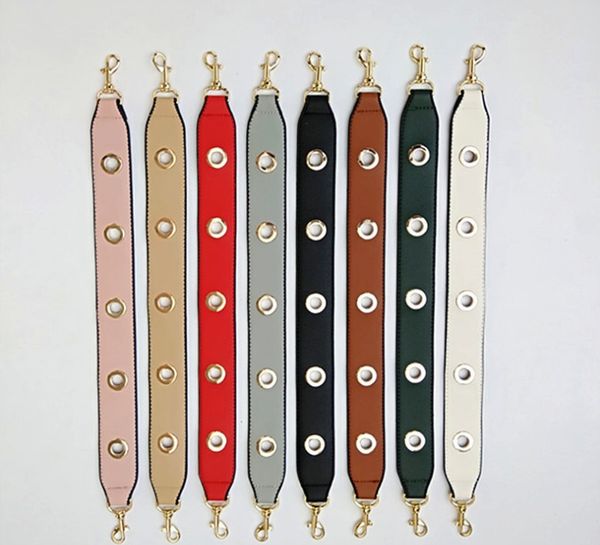 

handle solid women pu leather strap replacement handbag strap gold buckle clutch wristlet purse strap, Black