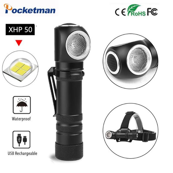 

rechargeable led torch light headlight headlamp led torch xhp50 can as headlight head lamp with built-in battery