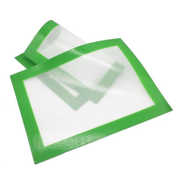 Tappetino in silicone antiscivolo resistente al calore verde Tappetini in silicone di grandi dimensioni da 29 * 21,5 cm per la cottura al forno