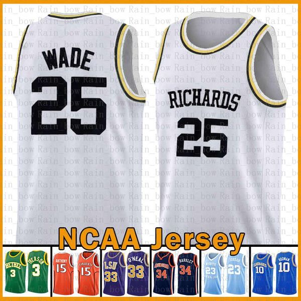 

tkm dwyane 25 wade ncaa richard high school kyrie lebron 23 james irving stephen 30 curry basketball jersey james 13 harden kawhi 15 leonard, Black