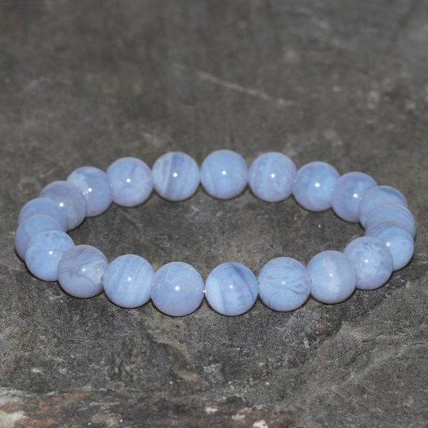 

mg0302 natural blue lace stone bracelet women`s energy powerful bracelet balance heart chakra feminine energy jewelry wholesale, Black
