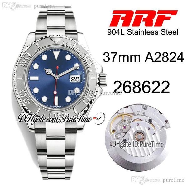 

arf y-m 37mm 268622 eta a2824 автоматическая unisex часы 904l стали синий циферблат ss oyster браслет mens женщин лучшие издания новое puret, Slivery;brown