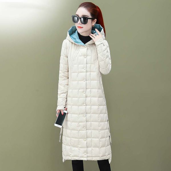 

new winter women collection coat winter jacket women below knee length warm long parka quilting hooded wind coat, Black;brown