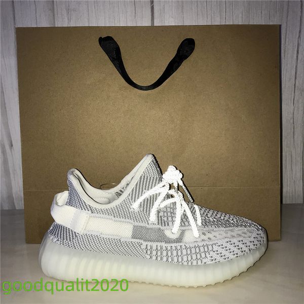 

2020 double box kanye west v2 men women running shoes zebra cinder tail light reflective asriel linen sneakers 36-48 with half