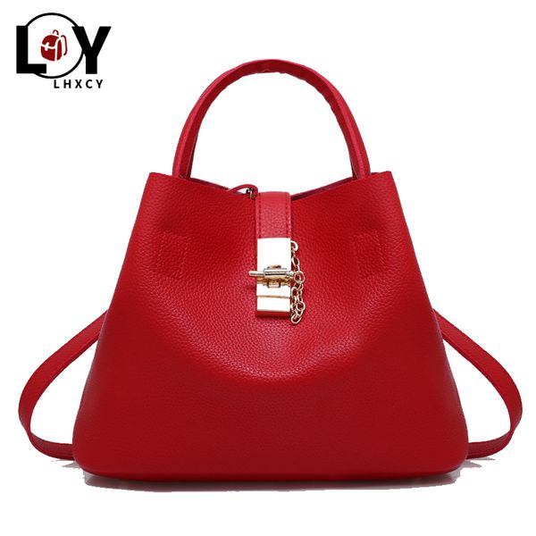

new pu leather women bags bucket bag crossbody fashion high capacity shoulder bag ladies solid color black handbag
