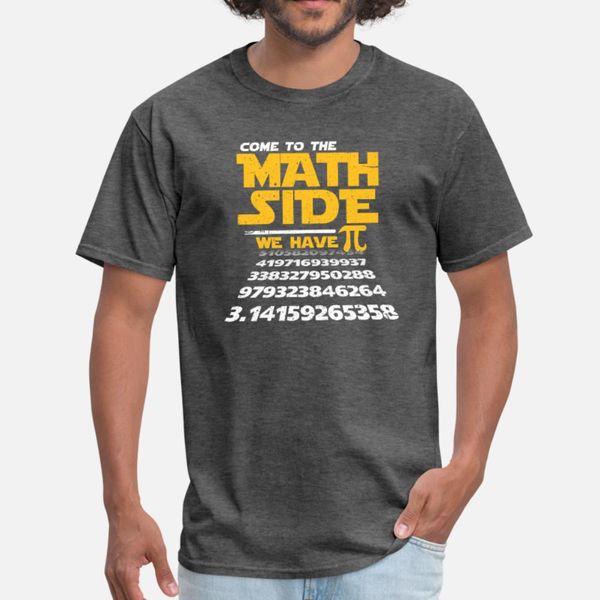 

come to the math side we have pi t shirt men graphic tee shirt euro size s-3xl clothing graphic new fashion spring natural shirt