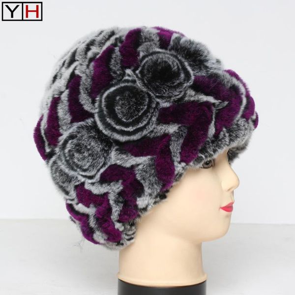 

россия lady knit подлинная рекс меховая шапка зимы теплая мягкая 100% natural rex fur шапочки brand fashion real шляпы, Blue;gray