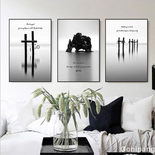 

scenery painting nordic canvas painting letter reefs poster art print living room bedroom decor poster painting on the wall