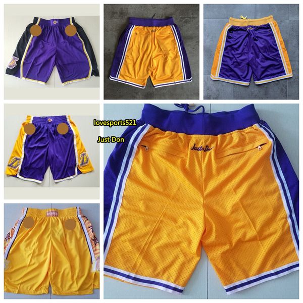 

2020 men los&#13angeles lakers&#13short swingman statement performance basketball shorts sweatpants retro just don pocket short 0813, Black