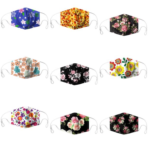 

respirator cartoon washable mouth mask anti pollution printface masks#829, Black