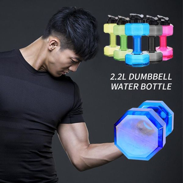 

dumbbells plastic big large capacity gym sports water outdoor fitness bicycle bike camping cycling bottle for men
