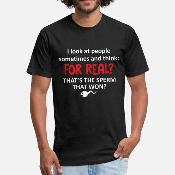 

sperm won t shirt men customized short sleeve s-3xl letters loose funny spring autumn natural shirt