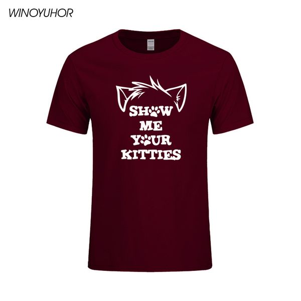 

show me your kitties t-shirts men summer casual short sleeve tshirt funny cat lover humor tee camisetas masculina