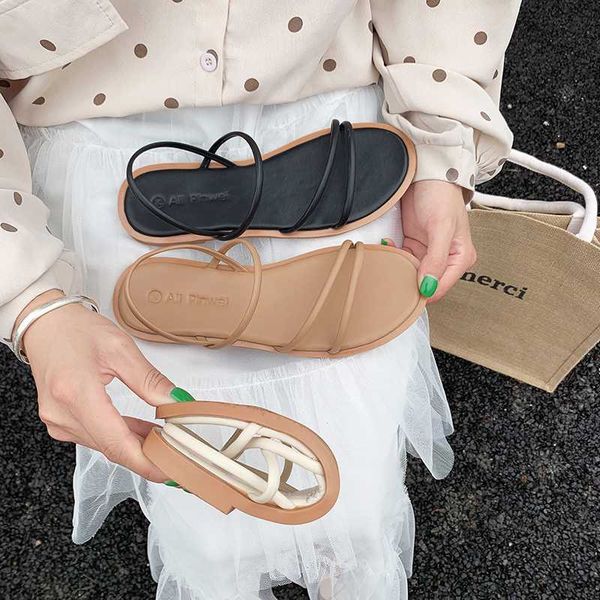 

comfort shoes for women low sandals woman leather espadrilles platform summer heels all-match open toe 2020 women's suit female, Black