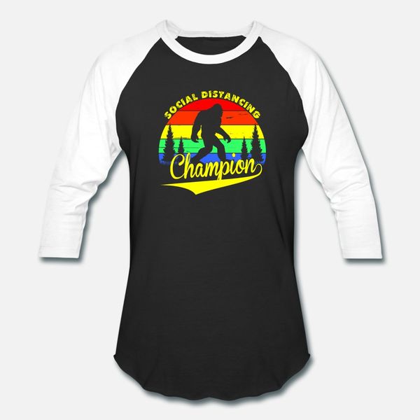 

bigfoot social distancing champion t shirt men designs short sleeve o-neck family graphic basic summer family shirt