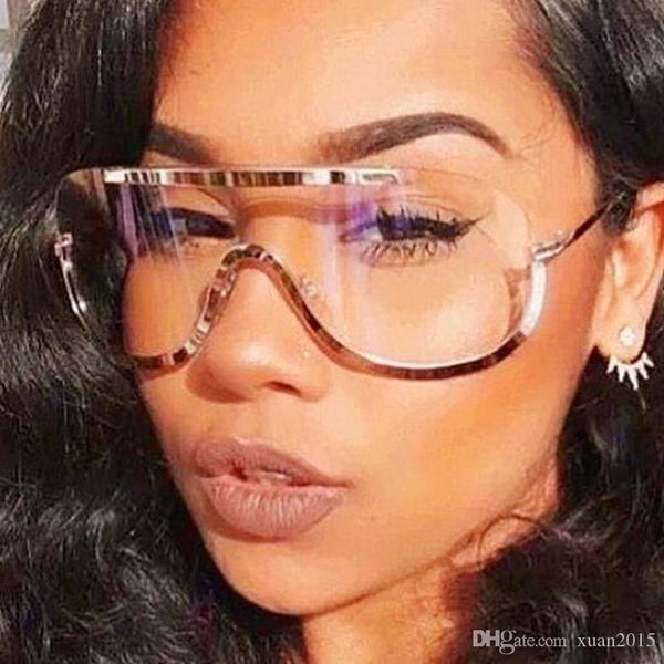 

big shield glasses frame oversize alloy one piece cool sunglasses women gold clear eyewear gradient pilot shades uv400 y137, White;black
