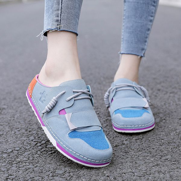 

2020 new women sneakers spring vulcanized shoes ladies casual shoes lightweigh breathable flat tenis feminino b497, Black