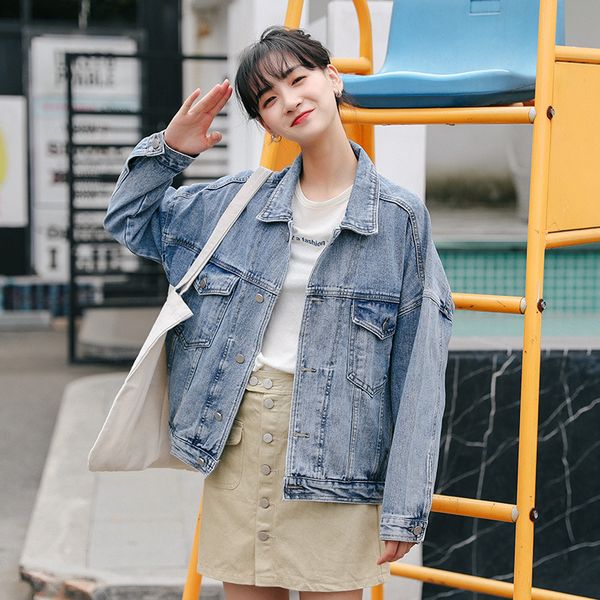 

women's denim jacket korean coat female black jean jacket spring women casual fashion 2020 casaco ts77003 pph623, Black;brown