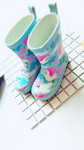 

children rainboots, Black;grey