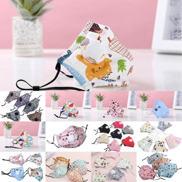 

masks face face cartoon mask kids with filter washable carbon filter breather valve pm2.5 2b6z 9up0