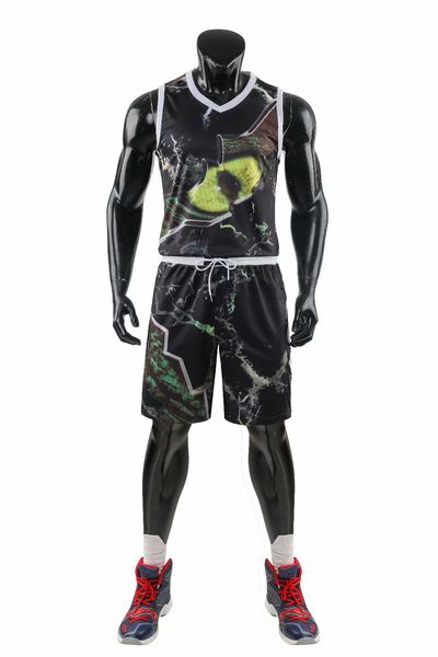 

wholesale customized men basketball uniforms,mens kits sports clothes tracksuits discount boy basketball sets with shorts a30-25, Black;red