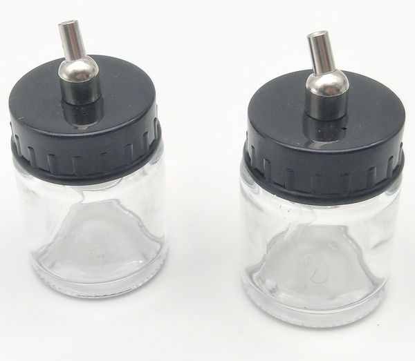 

10pcs airbrush glass jars / bottles 22cc for keeping airbrush inks airbrush bottles jars single-action siphon suction feed lid