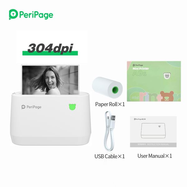 

portable peripage a9 80mm thermal receipt printer handheld label notes printer usb bt bluetooth connection wireless