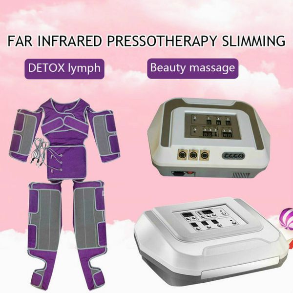 

2 in 1 far infrared pressotherapy lymphatic draingage air pressure body massage skin detox fat loss spa salon use machine