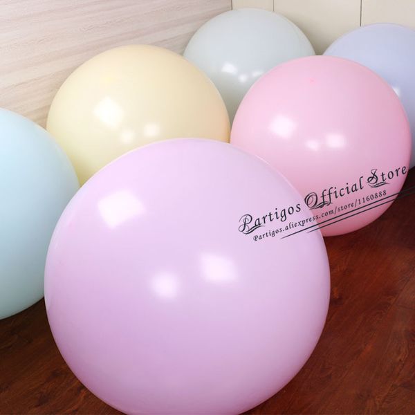 

party decoration 10pcs 36inch round macaron balloons latex helium global birthday decor kids huge size balloon arch balloongarland supplies