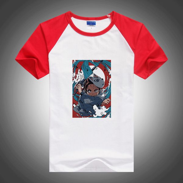 

summer casual male t shirts kimetsu no yaiba kamado tanjirou men tshirt harajuku funny white o-neck men clothes t shirts