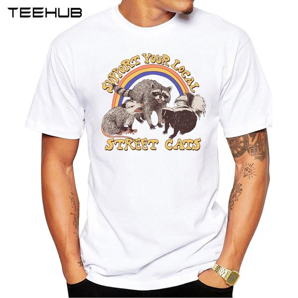 

2019 teehub men's fashion street cats design t-shirt cool hipster tee