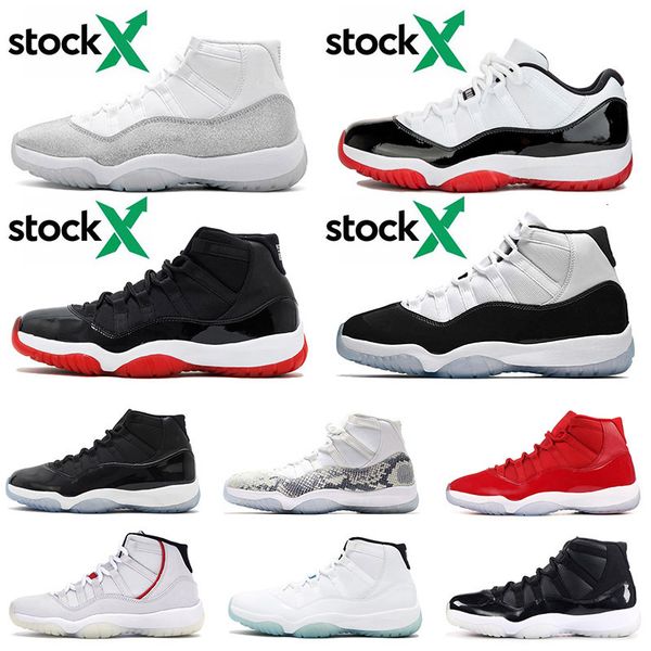 

2020 11 white bred new jumpman 23 xi bred 11s mens basketball shoes concord 45 space jam gamma blue sneaker size 13, Black