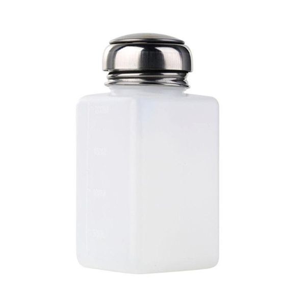 

storage bottles & jars 200ml portable nail art empty pump dispenser for polish liquid bottle tool travel
