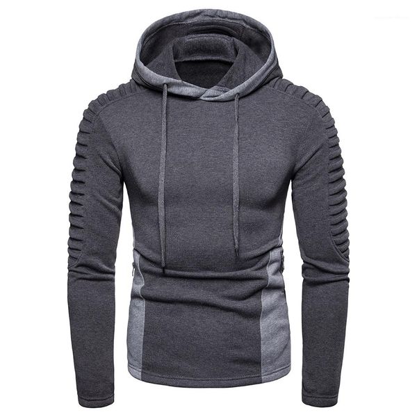 

designer hoodies solid spring autumn new casual hooded sweatshirts pullovers fashion draped mens, Black