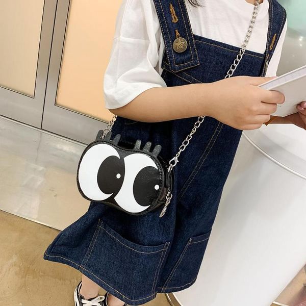 

new fashion handbags women chain shoulder bags leather messenger handbag eye cartoon cute mini pouch leisure daily shopping